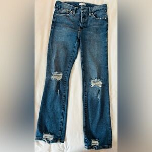 Good American distressed good straight jeans